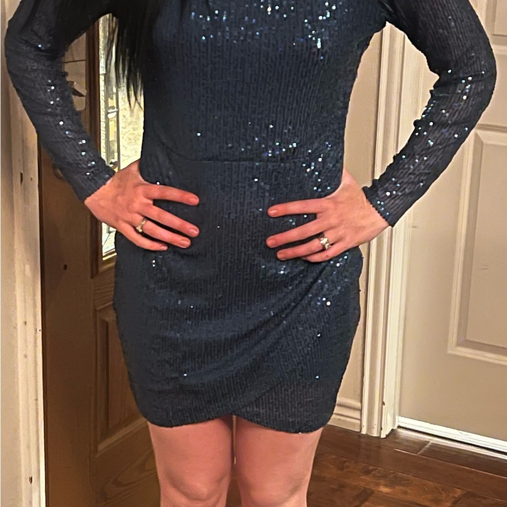 NWOT-Prom Sequin Windsor Teal Dress